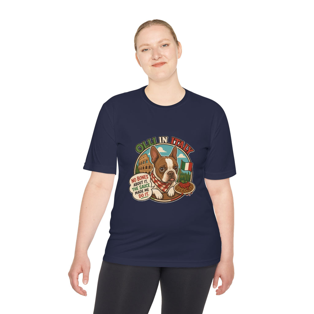 Olli In Italy Boston Terrier Tee | Italian Food Pizza Dog Design