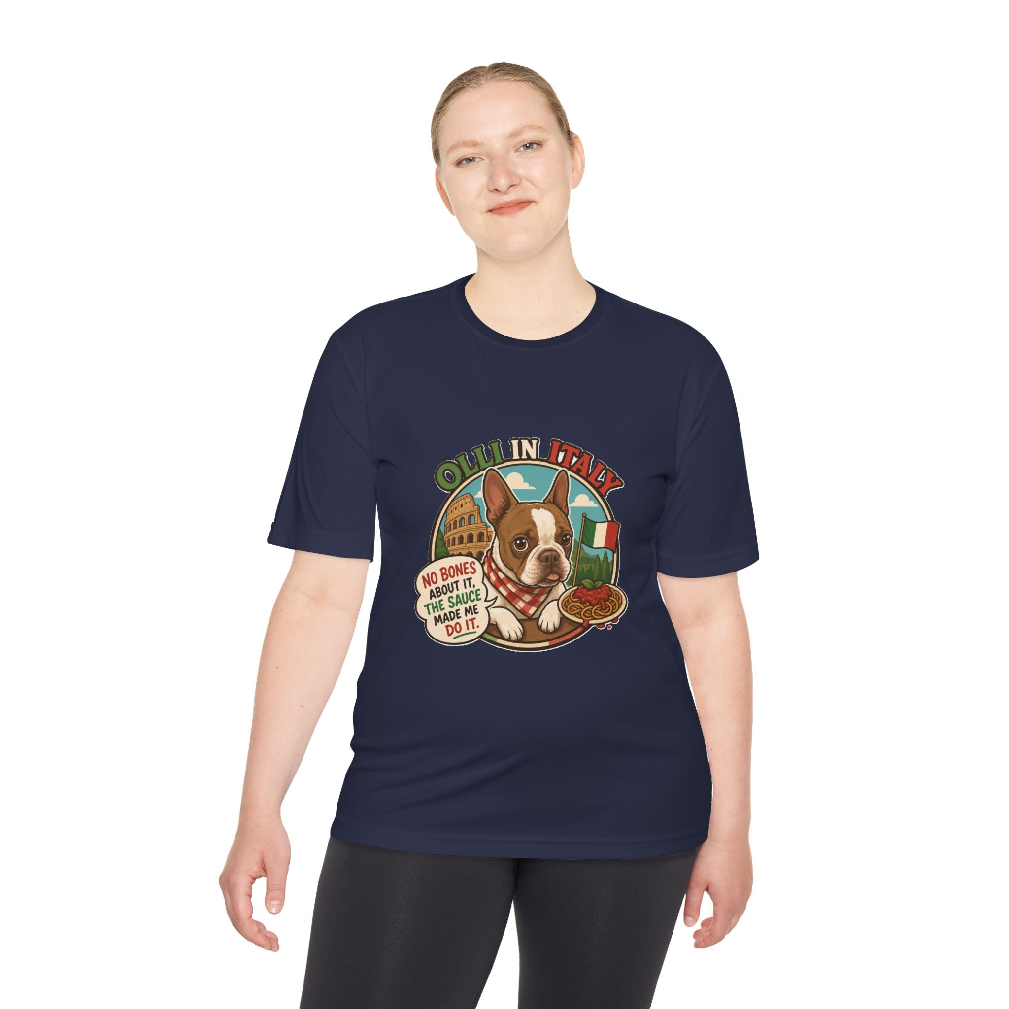 Olli In Italy Boston Terrier Tee | Italian Food Pizza Dog Design