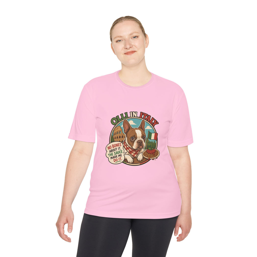 Olli In Italy Boston Terrier Tee | Italian Food Pizza Dog Design