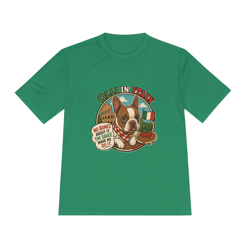 Olli In Italy Boston Terrier Tee | Italian Food Pizza Dog Design