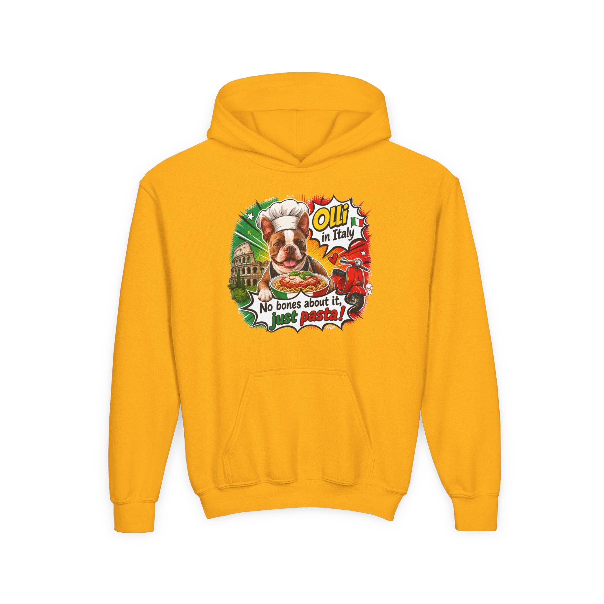 Italian Chef Dog No Bones About It Hoodie | Youth Hoodie