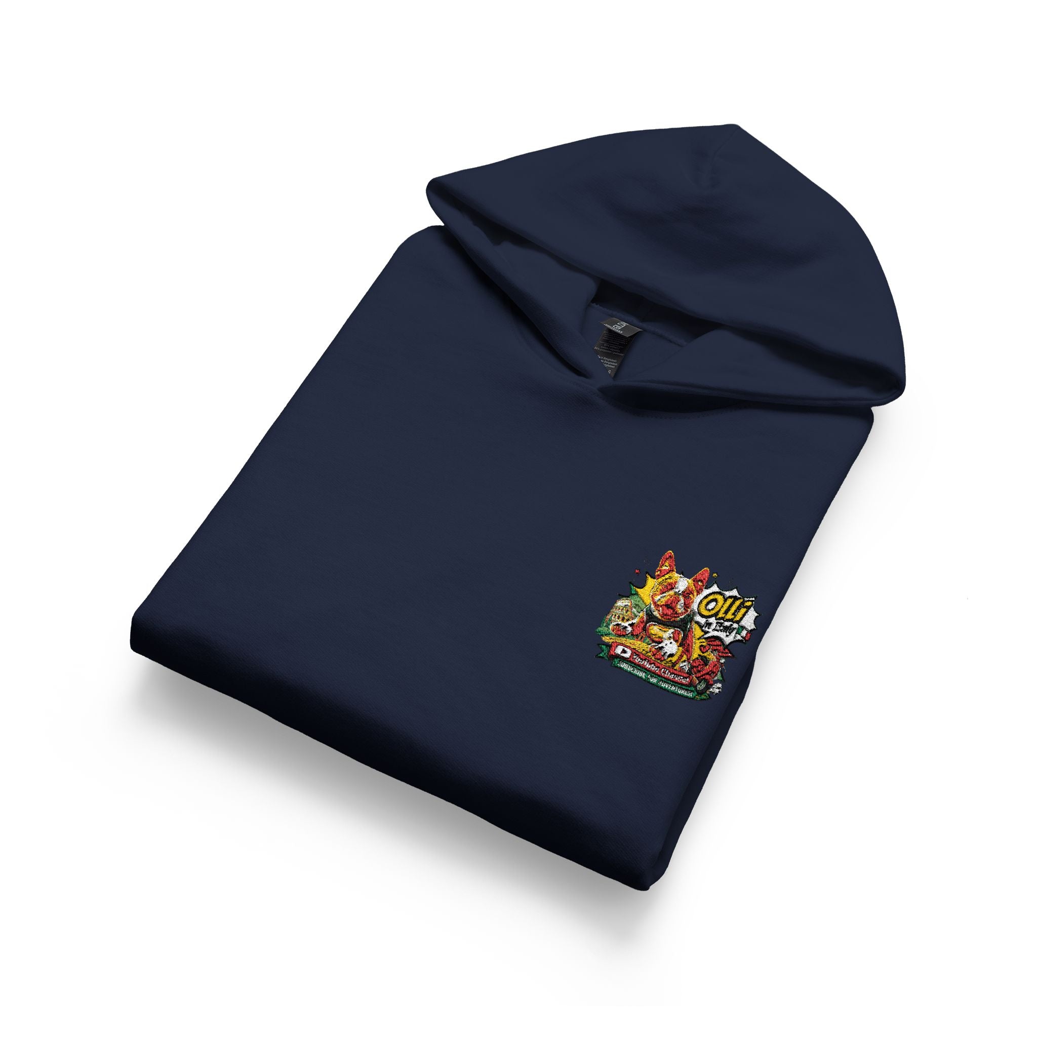 Olli the Boston Terrier Kids Hoodie with Colorful Confetti Pocket Print