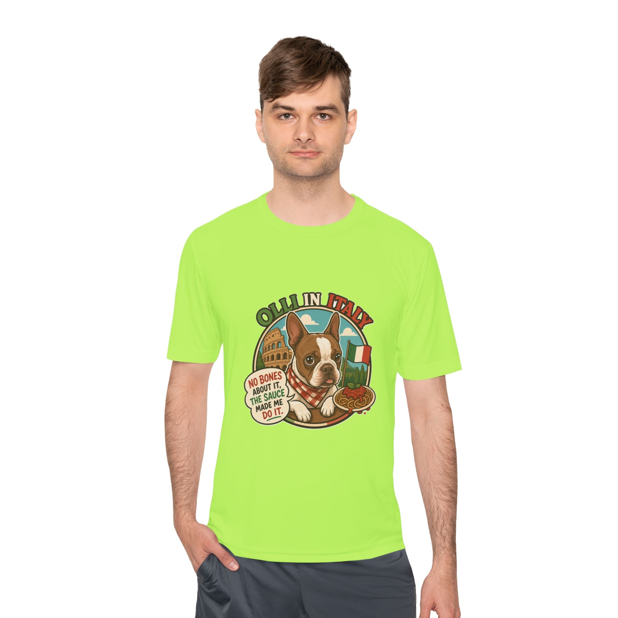 Olli In Italy Boston Terrier Tee | Italian Food Pizza Dog Design