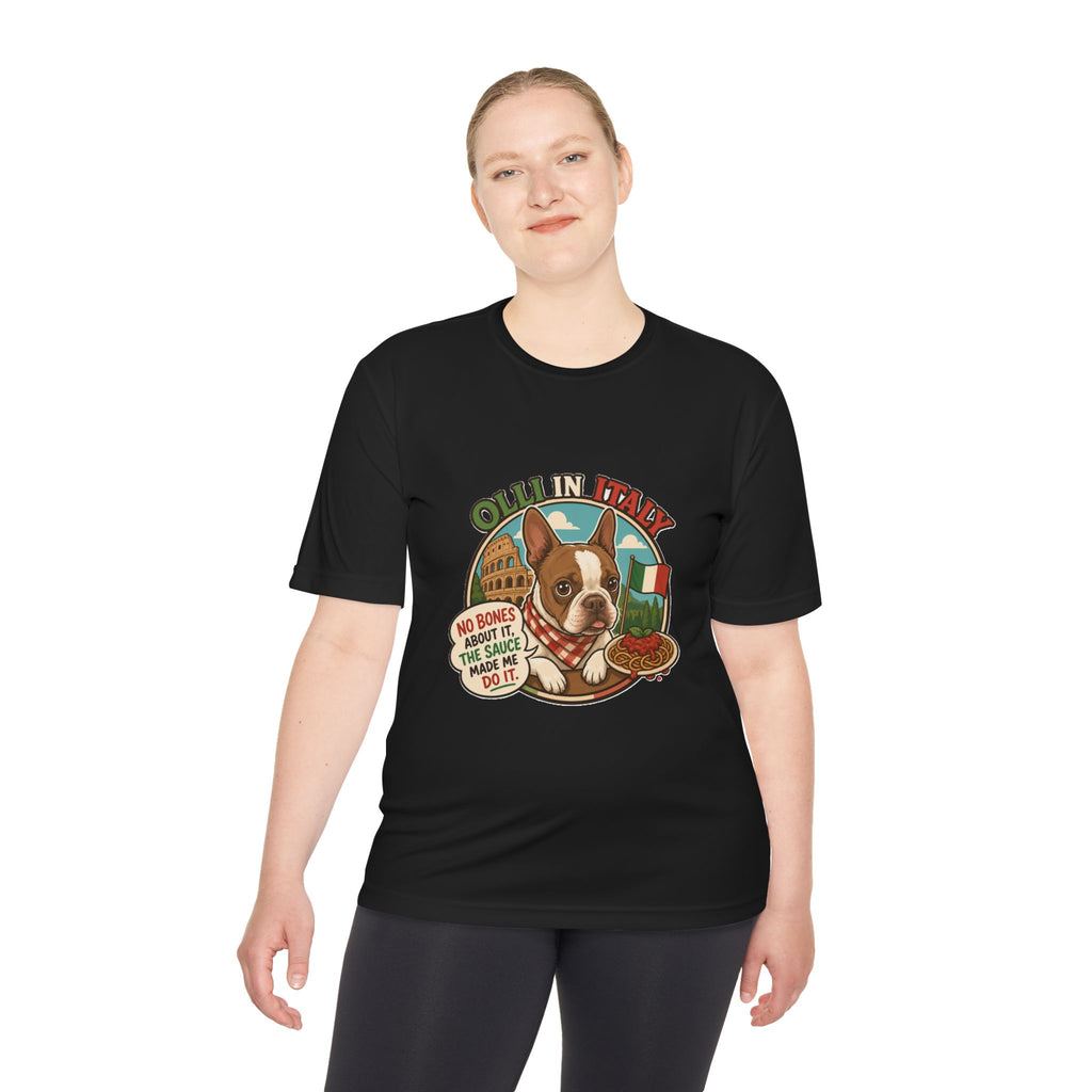 Olli In Italy Boston Terrier Tee | Italian Food Pizza Dog Design
