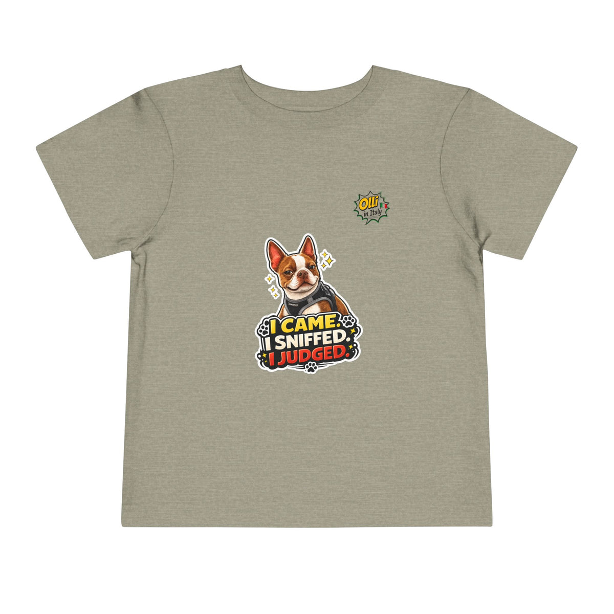 Toddler Boston Terrier Italy Graphic Tee – Soft Cotton