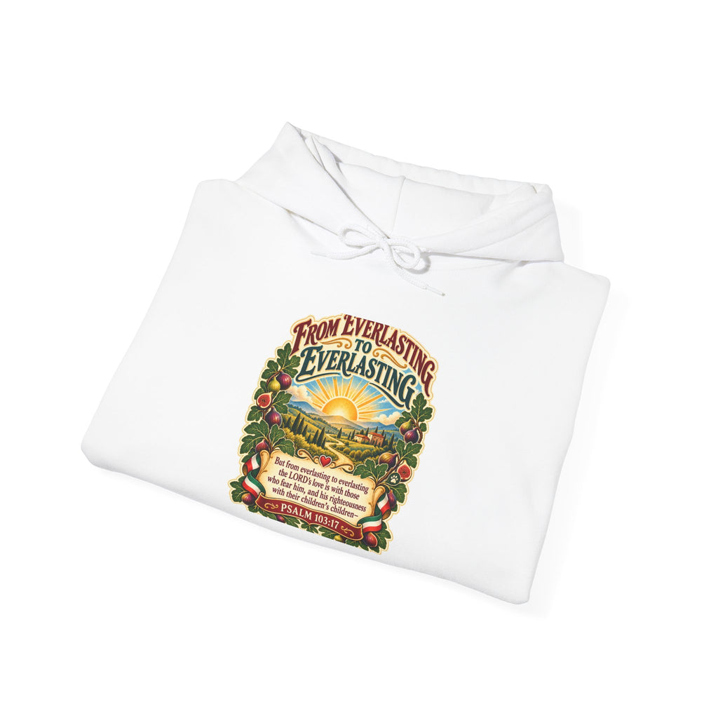 Hoodie - 'From Everlasting to Everlasting' Vintage Nature Graphic Hoodie