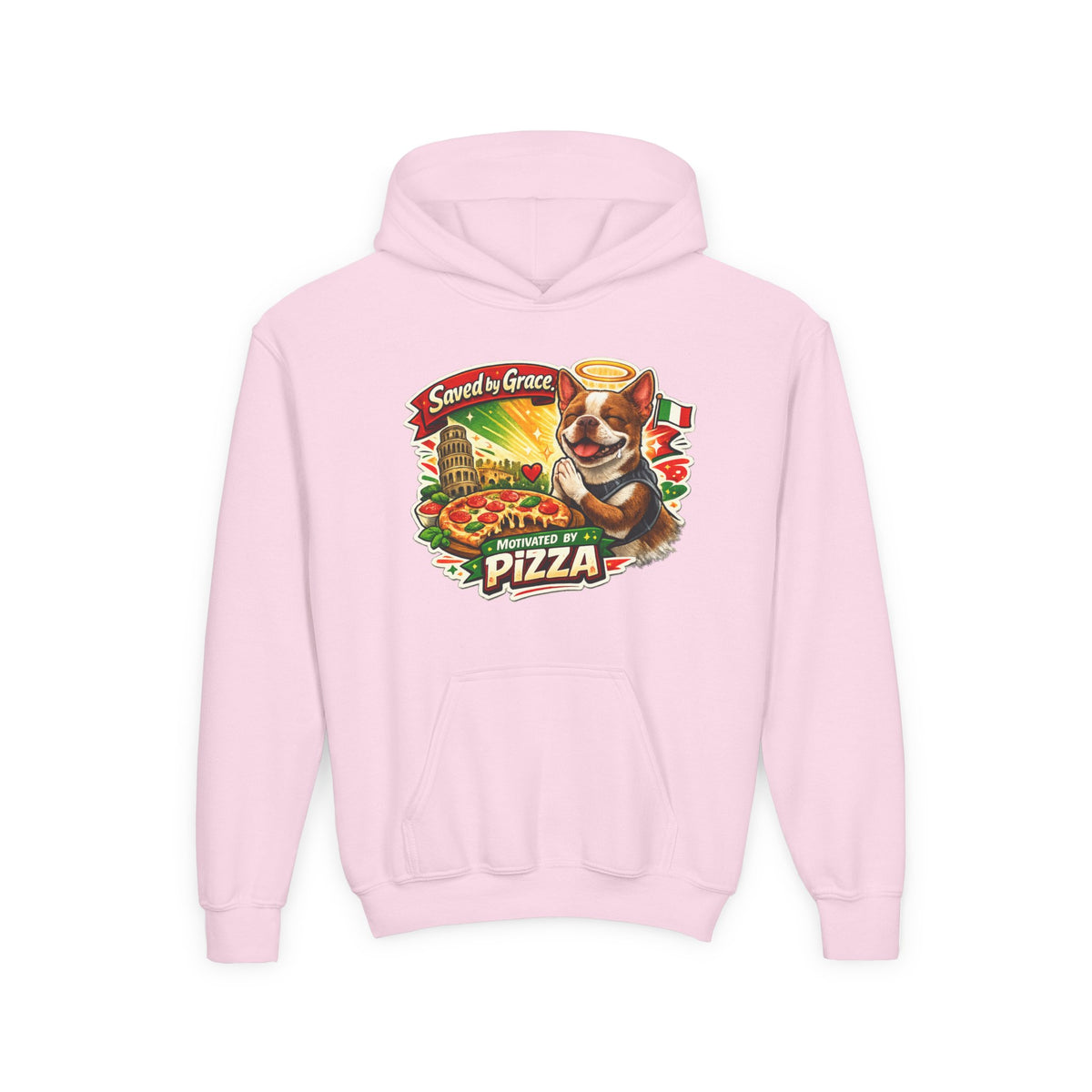 Olli the Boston Terrier Pizza Adventure Hoodie | My Nose Says This Way sweatshirt