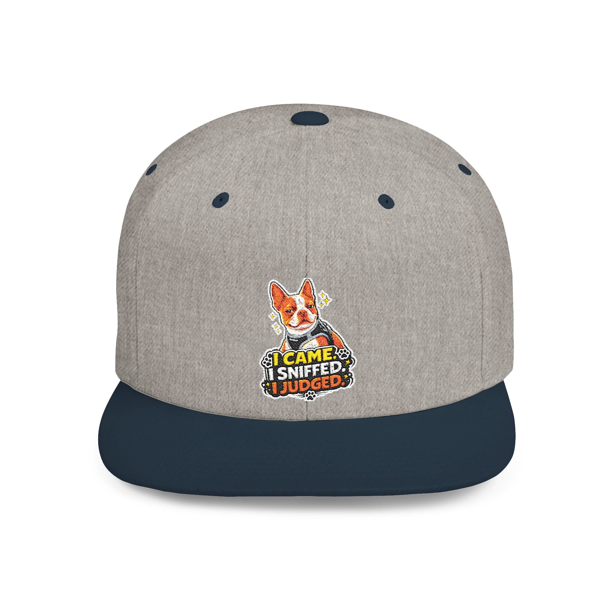Olli In Italy Flat Bill Snapback | Cute Dog Face Hat