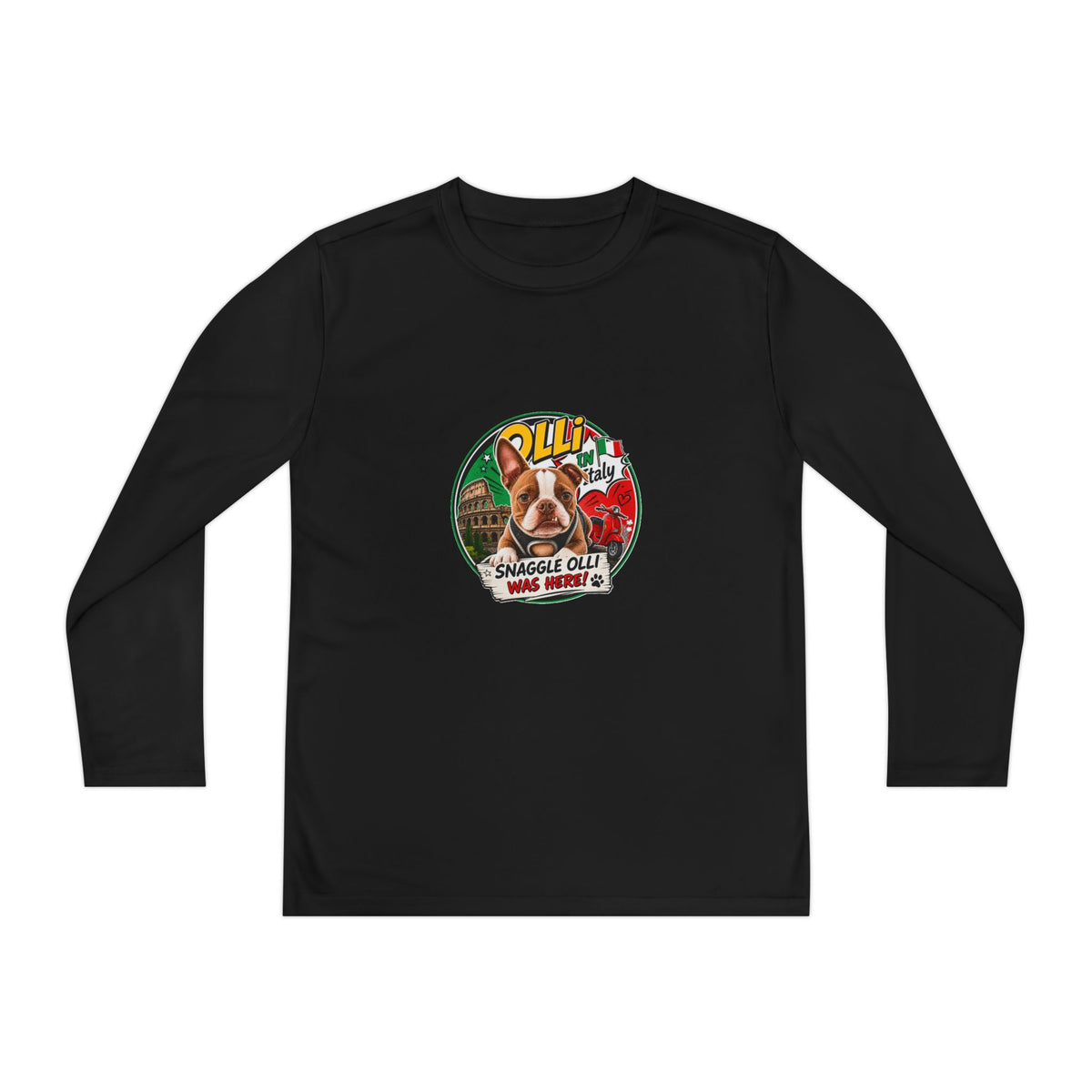 Youth Long Sleeve Tee — "Olli" Snaggle Graphic TEE