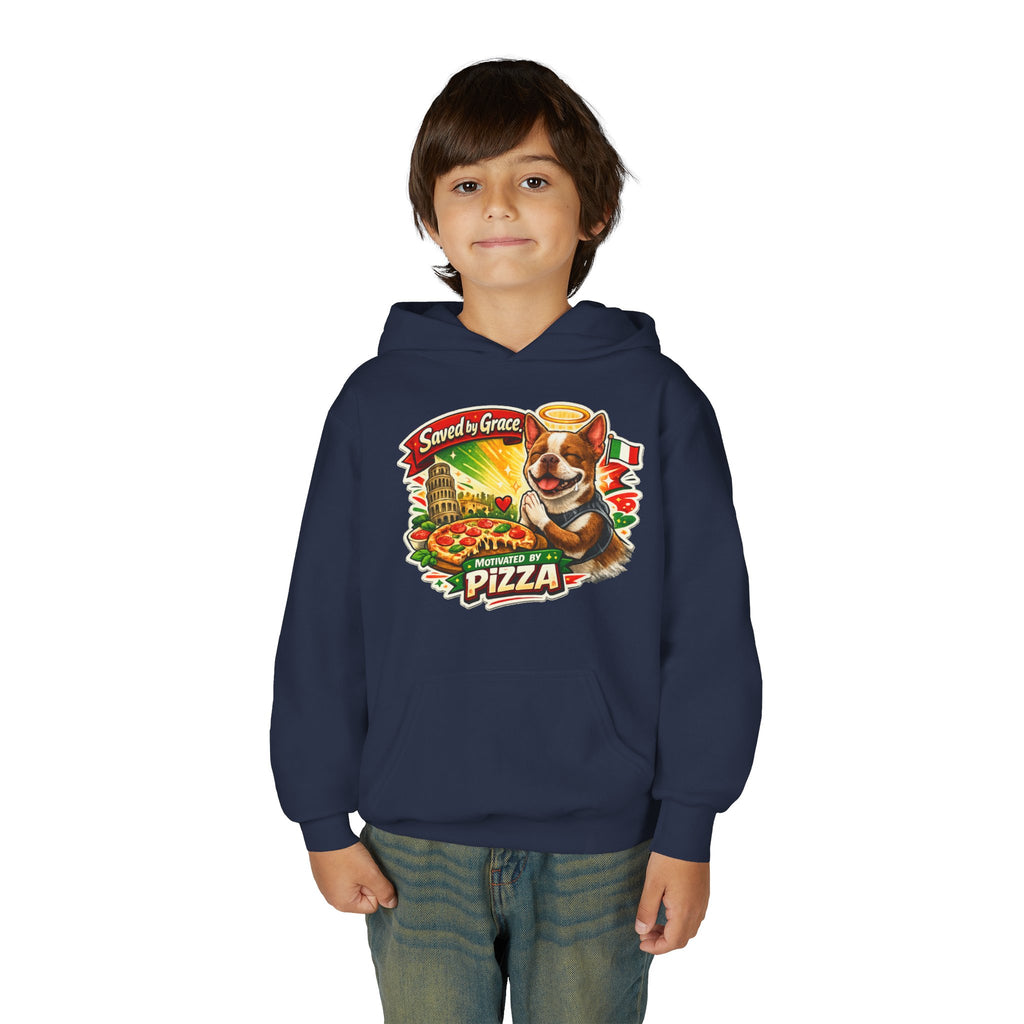 Olli the Boston Terrier Pizza Adventure Hoodie | My Nose Says This Way sweatshirt