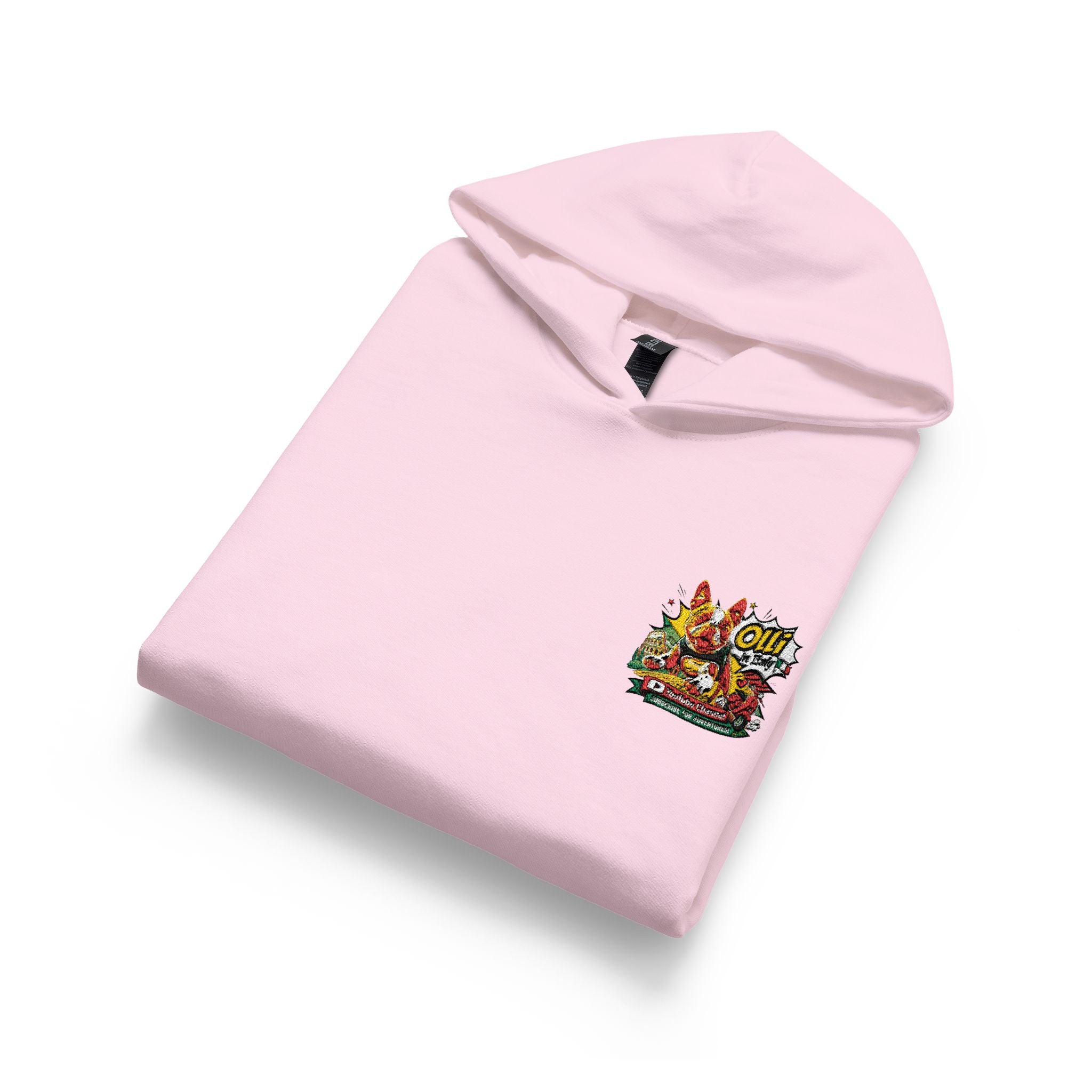 Olli the Boston Terrier Kids Hoodie with Colorful Confetti Pocket Print