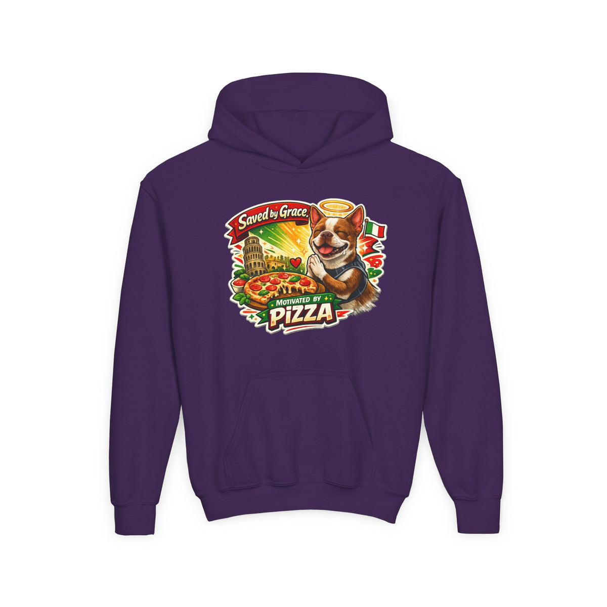 Olli the Boston Terrier Pizza Adventure Hoodie | My Nose Says This Way sweatshirt