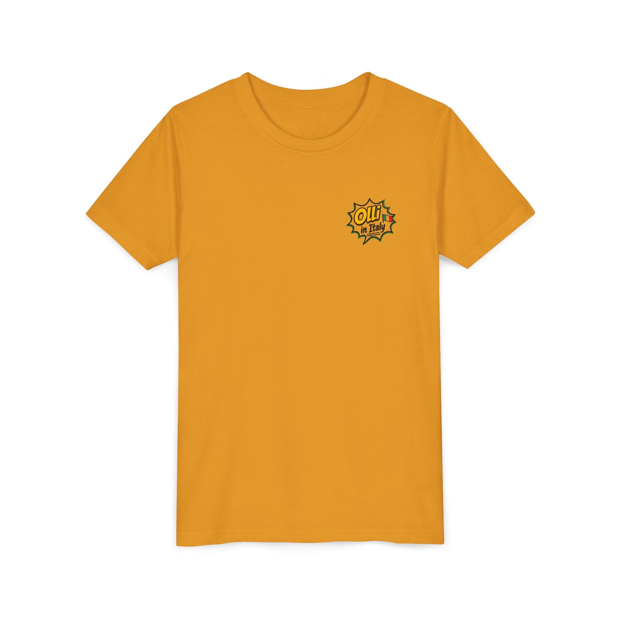 Kids' Pizza Olli the Boston Terrier Tee — "Saved by Grace" Funny Italian Pizza Youth Shirt