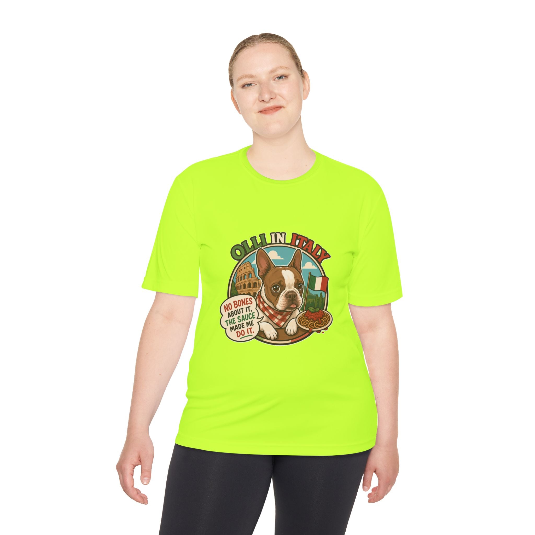 Olli In Italy Boston Terrier Tee | Italian Food Pizza Dog Design