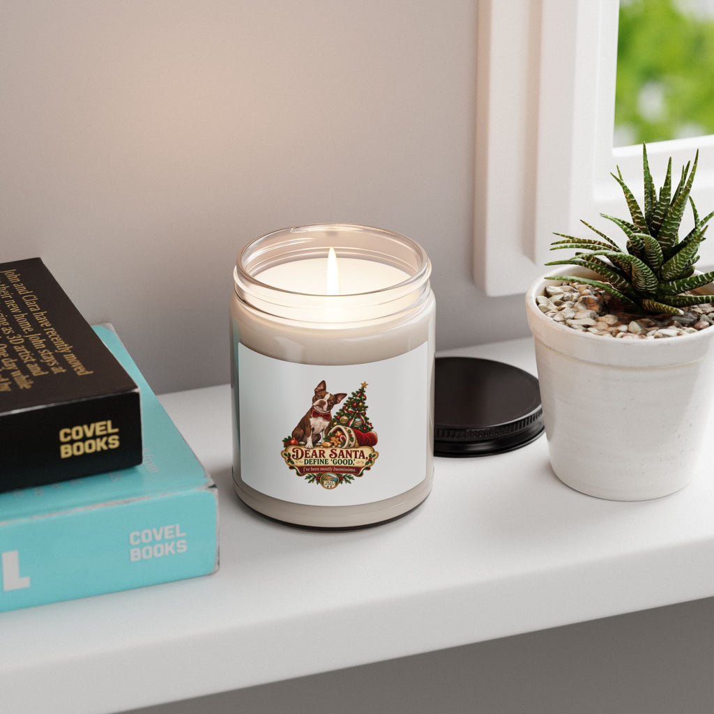Dear Santa Dog Christmas Scented Soy Candle — 9oz Holiday Gift Candle