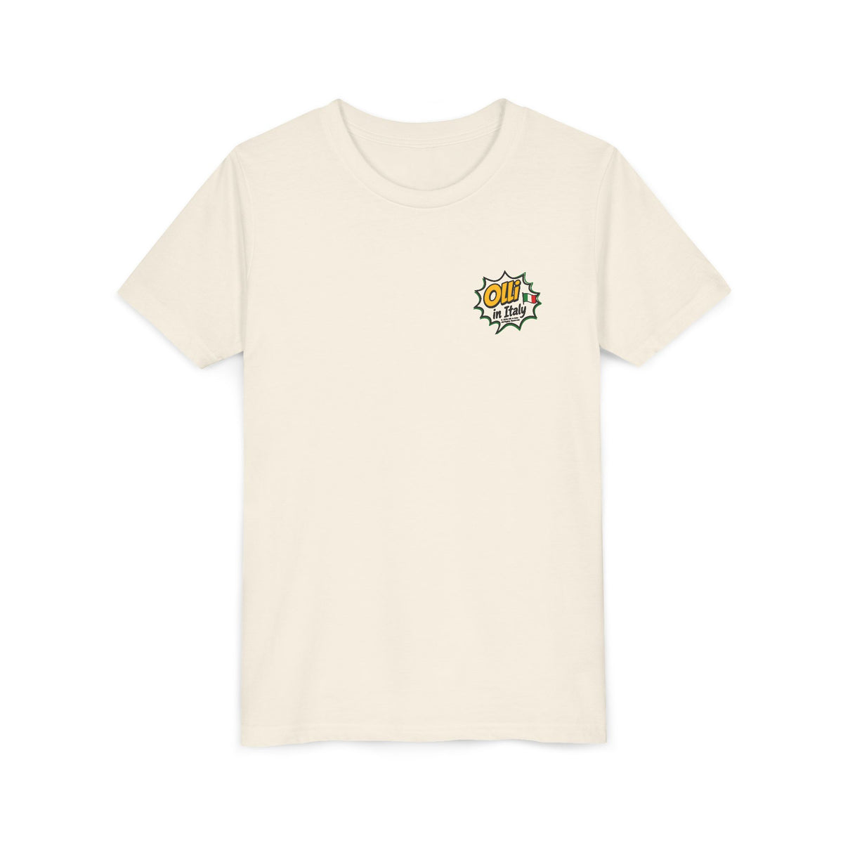 Kids' Pizza Olli the Boston Terrier Tee — "Saved by Grace" Funny Italian Pizza Youth Shirt