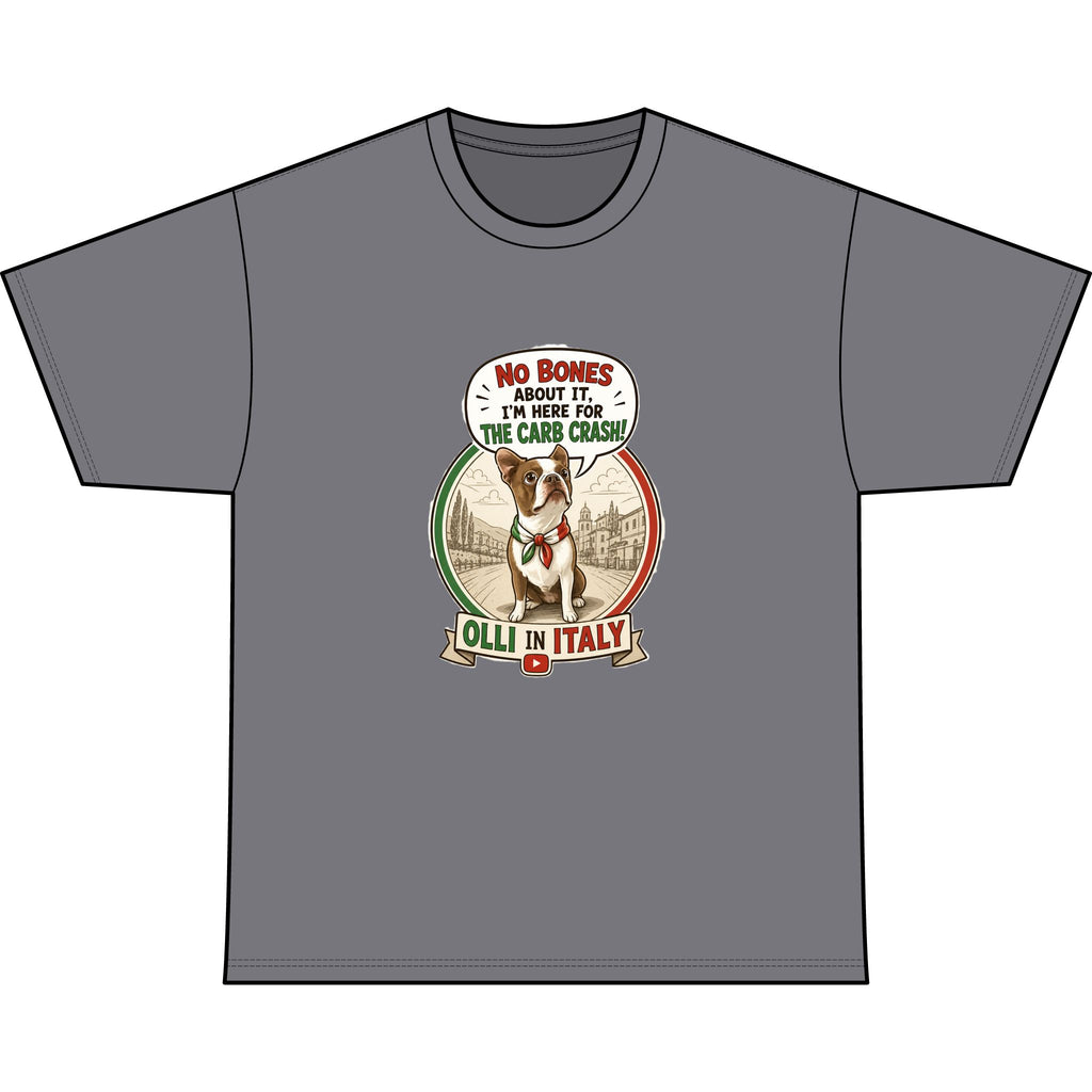 Olli in Italy Dog Graphic T-Shirt | Vintage Travel Illustration
