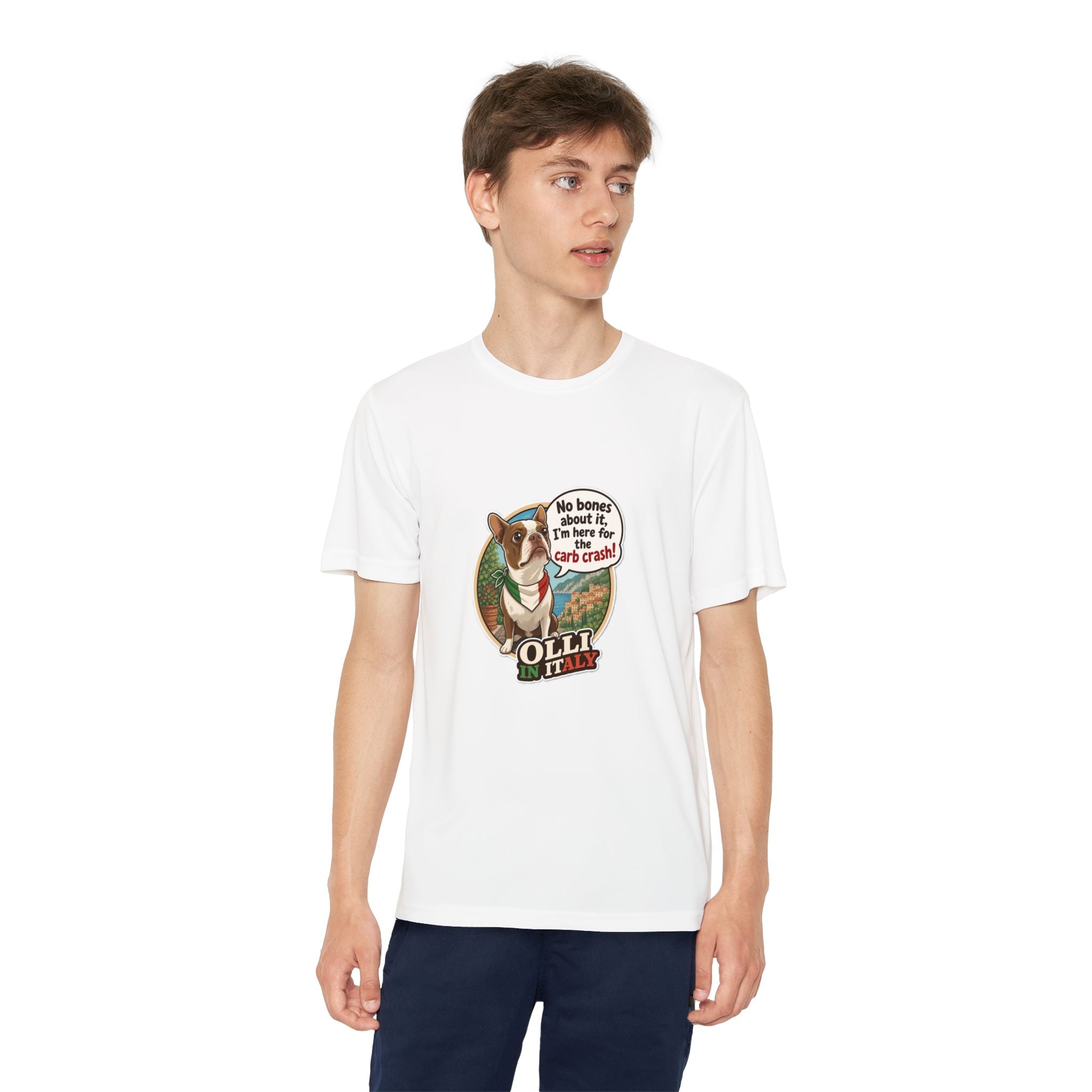 Youth Competitor Tee - 'Ollie the Boston Terrier' Funny Kids Racing Shirt