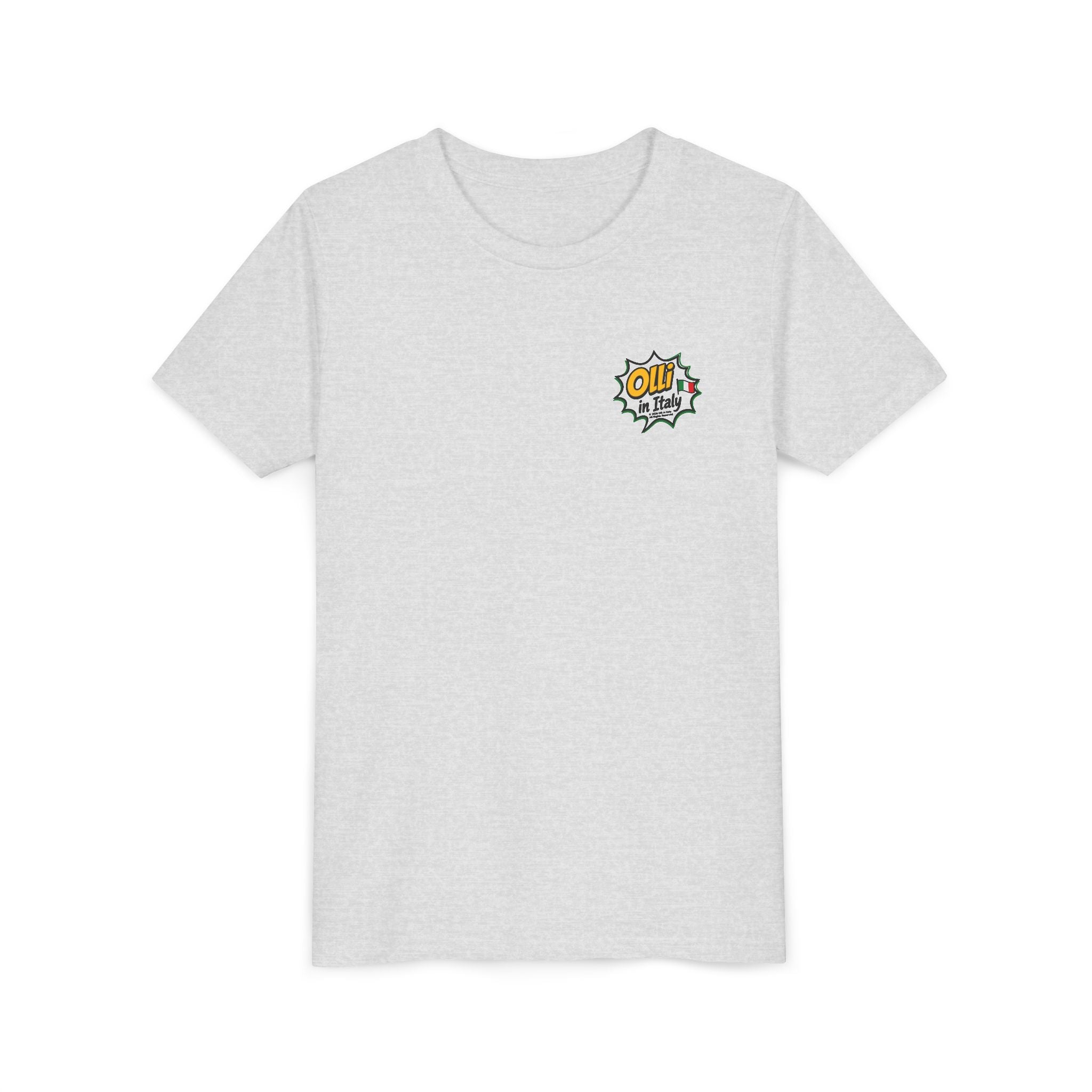 Kids' Pizza Olli the Boston Terrier Tee — "Saved by Grace" Funny Italian Pizza Youth Shirt