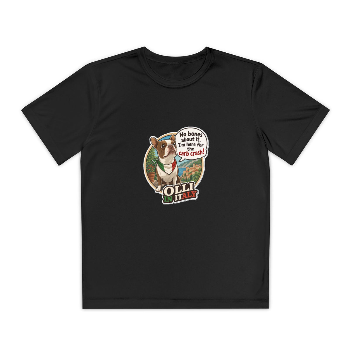 Youth Competitor Tee - 'Ollie the Corgi' Funny Kids Racing Shirt
