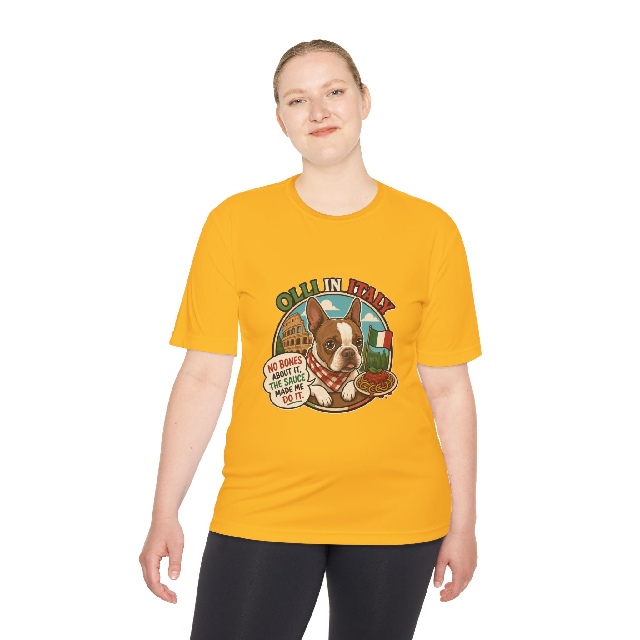 Olli In Italy Boston Terrier Tee | Italian Food Pizza Dog Design