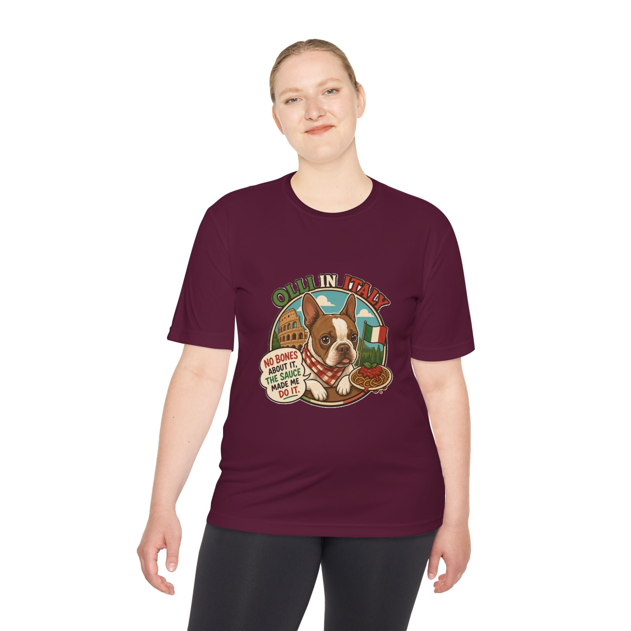 Olli In Italy Boston Terrier Tee | Italian Food Pizza Dog Design