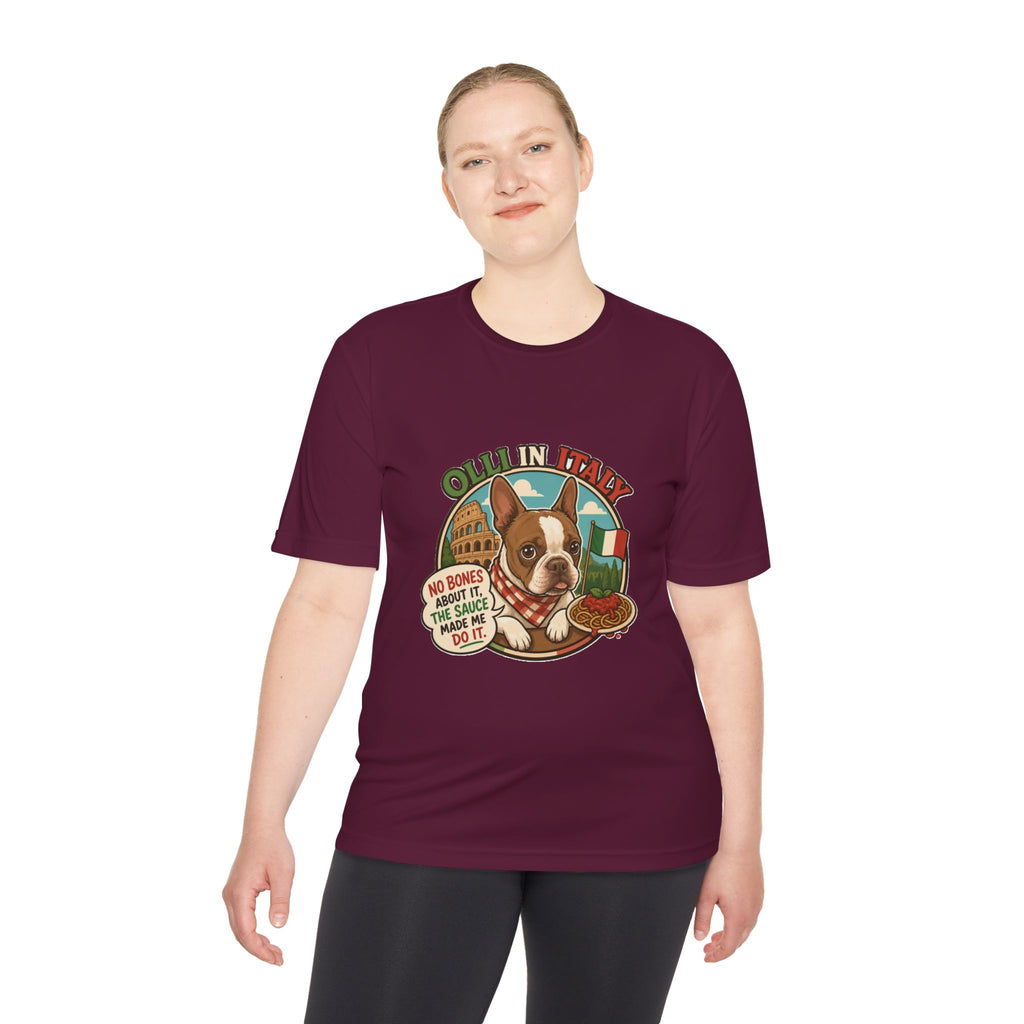 Olli In Italy Boston Terrier Tee | Italian Food Pizza Dog Design