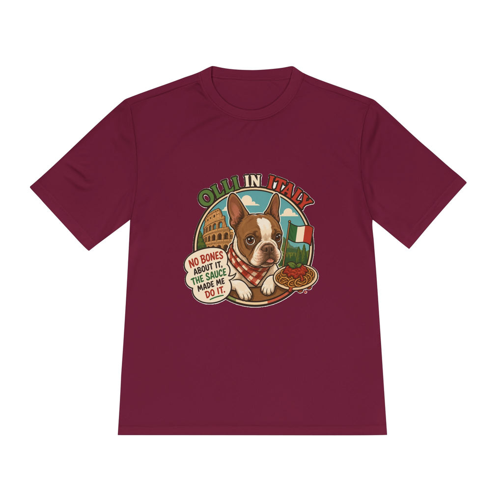 Olli In Italy Boston Terrier Tee | Italian Food Pizza Dog Design