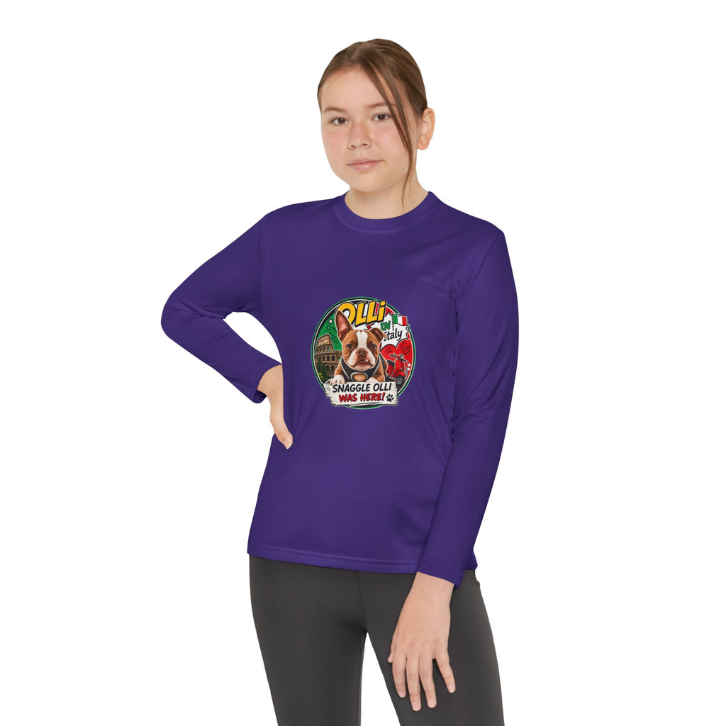 Youth Long Sleeve Tee — "Olli" Snaggle Graphic TEE