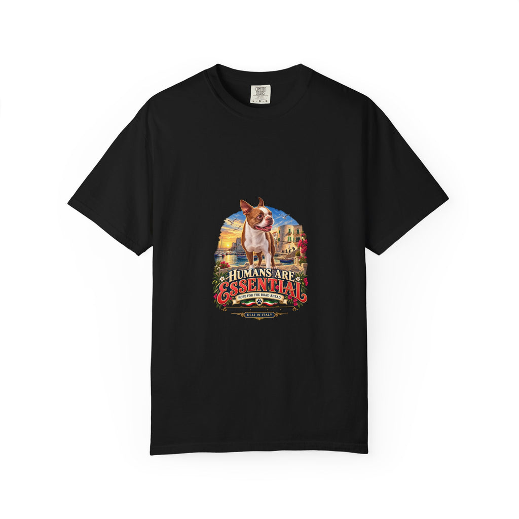 Humans Are Essential Vintage Dog T-Shirt — Retro Rescue Pet Lover Tee