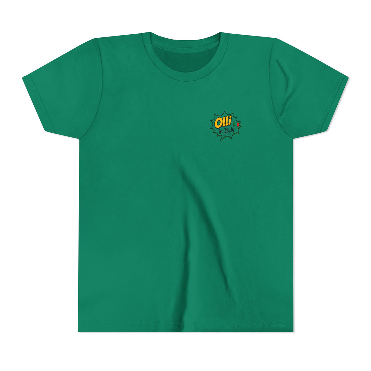 Kids' Pizza Olli the Boston Terrier Tee — "Saved by Grace" Funny Italian Pizza Youth Shirt