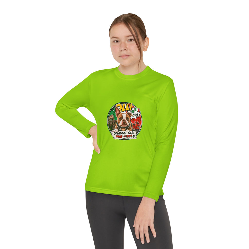 Youth Long Sleeve Tee — "Olli" Snaggle Graphic TEE