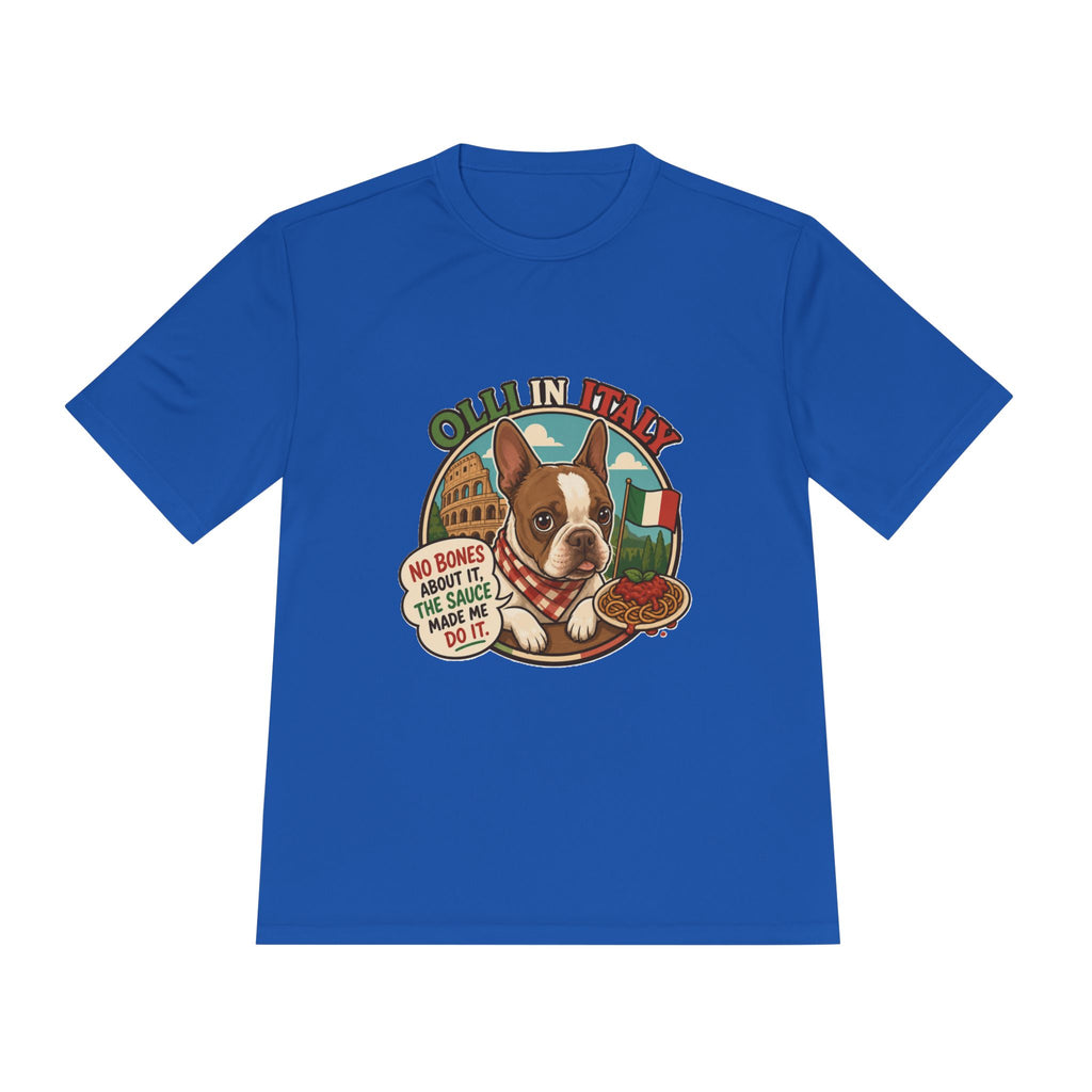 Olli In Italy Boston Terrier Tee | Italian Food Pizza Dog Design