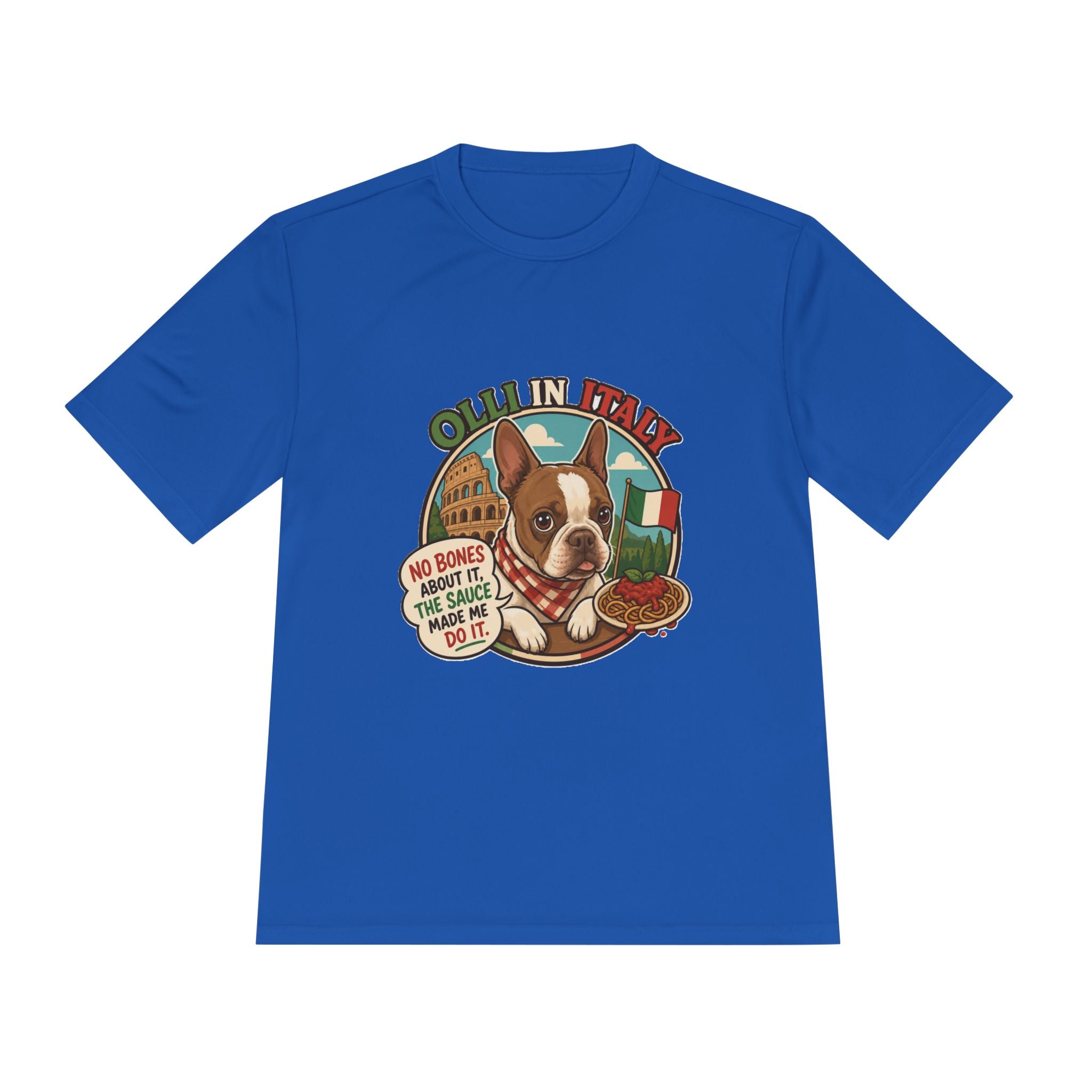 Olli In Italy Boston Terrier Tee | Italian Food Pizza Dog Design