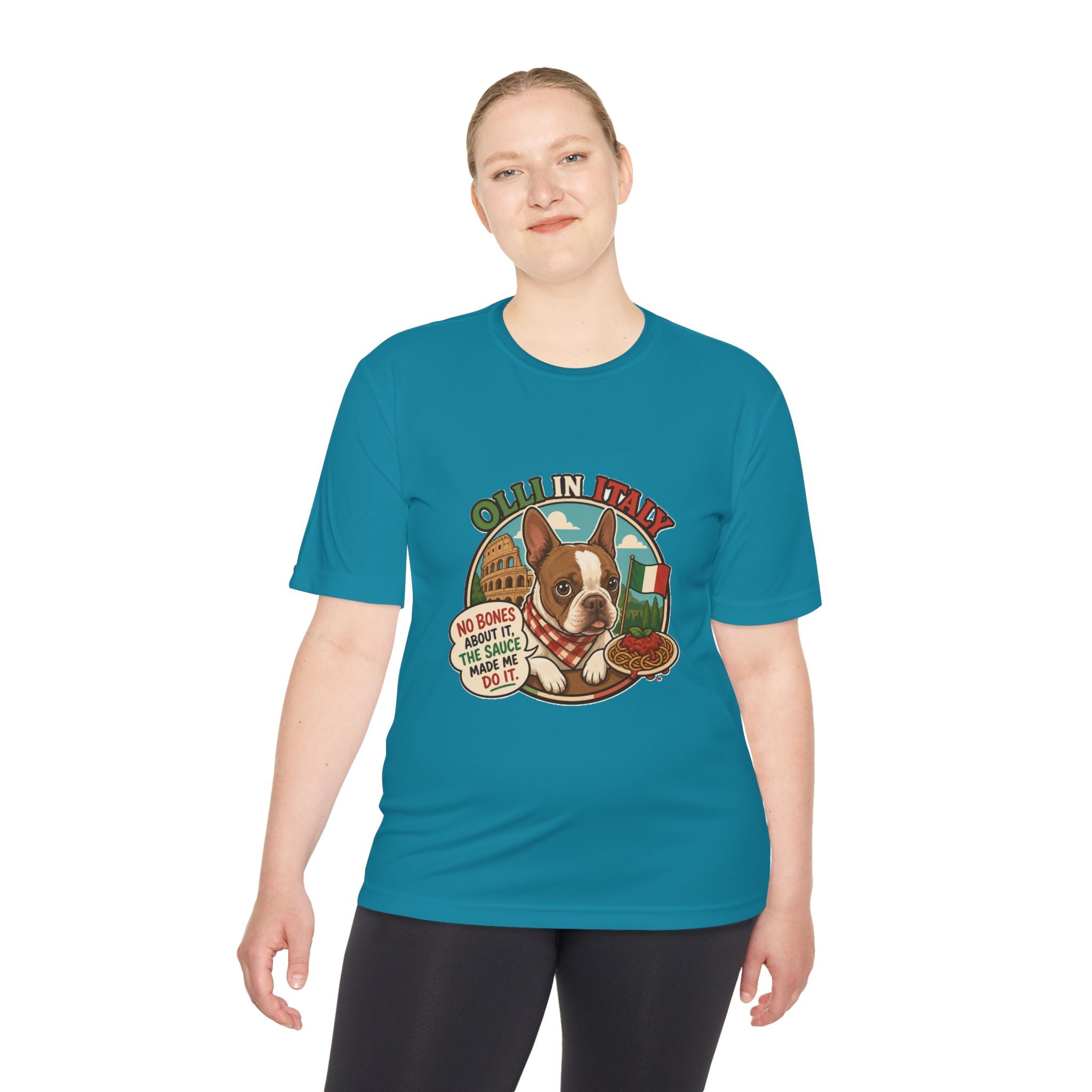 Olli In Italy Boston Terrier Tee | Italian Food Pizza Dog Design