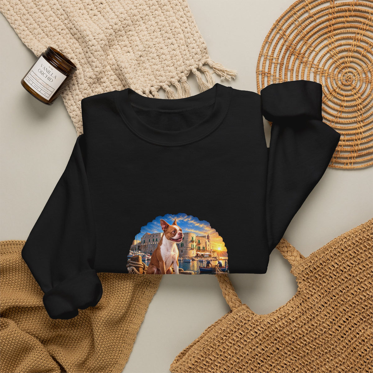 Fisherman Crewneck Sweatshirt – Vintage Coastal Fishing Graphic