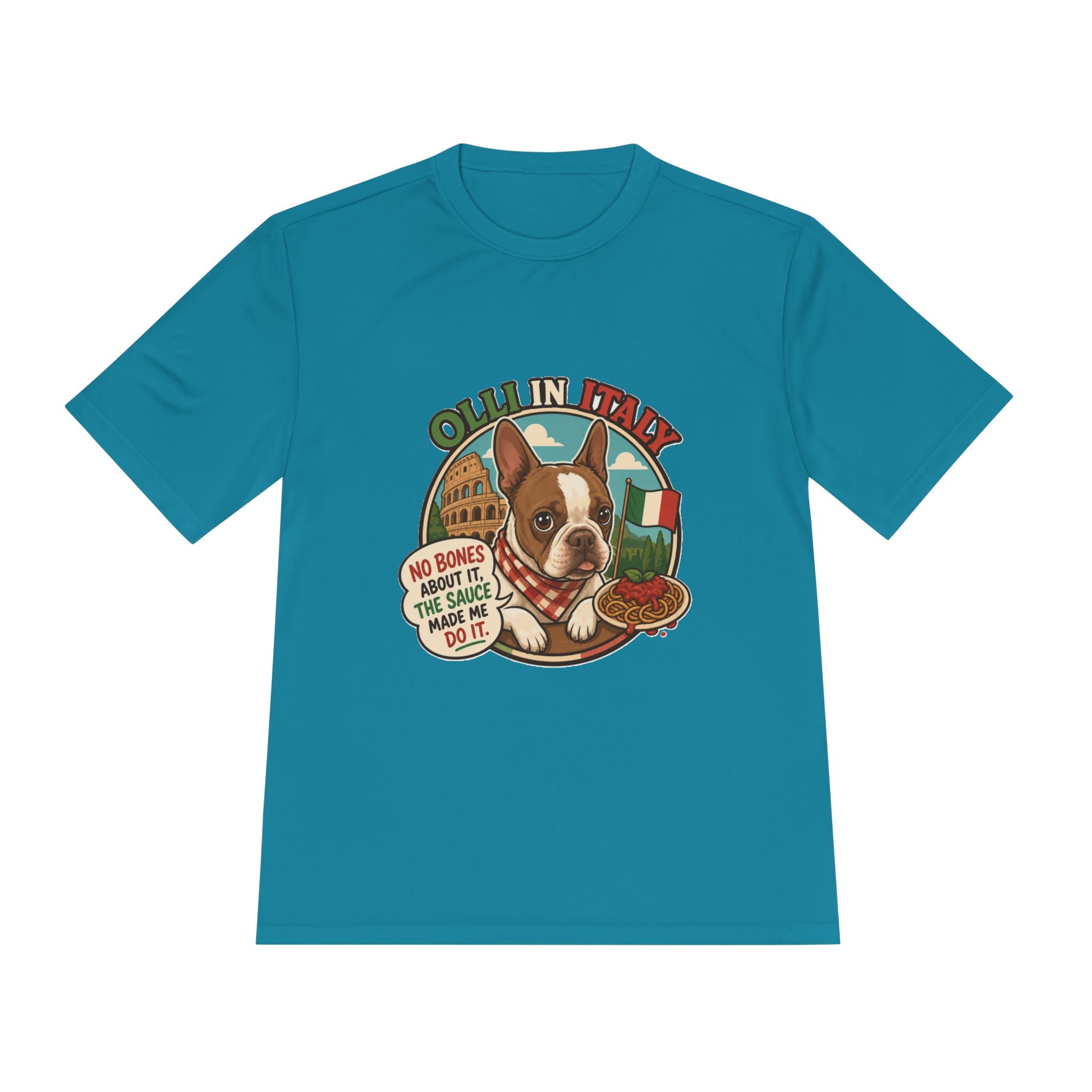 Olli In Italy Boston Terrier Tee | Italian Food Pizza Dog Design