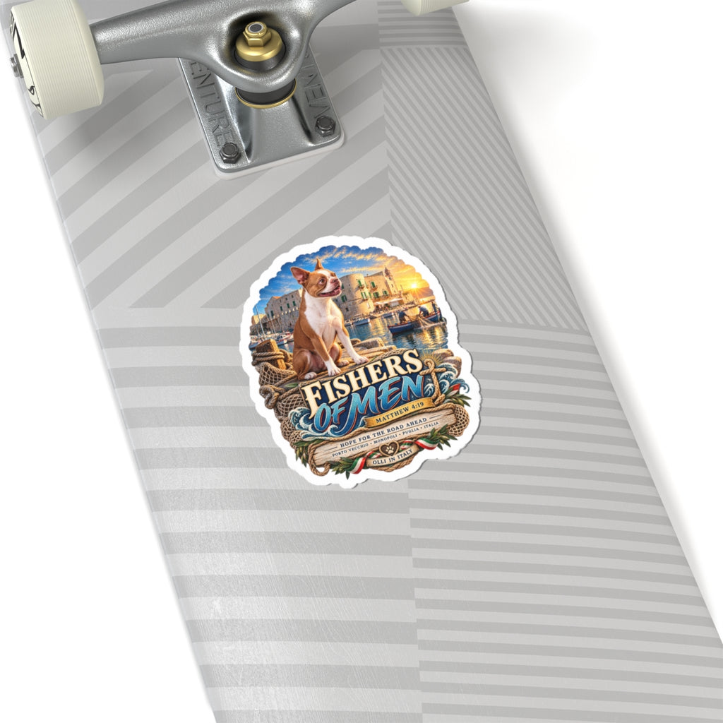 Fishers of Men Sticker — Coastal Christian Faith Vinyl Sticker (Matthew 4:19)