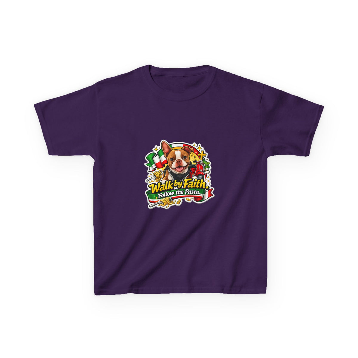 Kids Boston Terrier Walk by Faith Graphic Tee