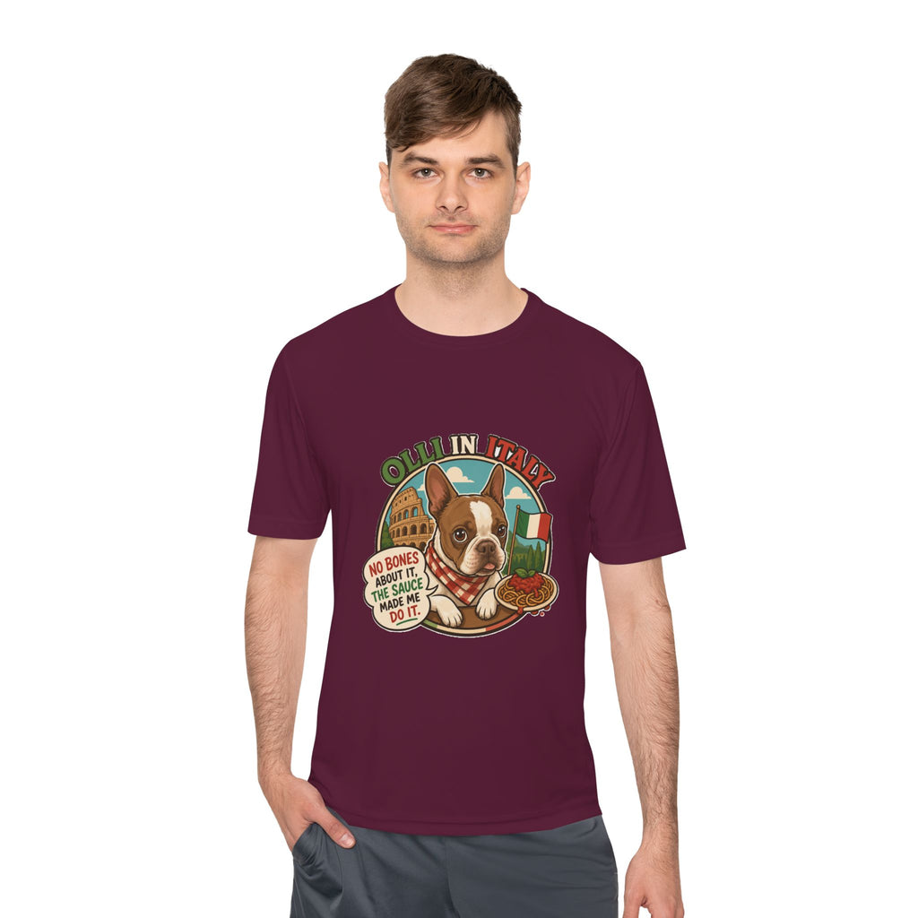 Olli In Italy Boston Terrier Tee | Italian Food Pizza Dog Design