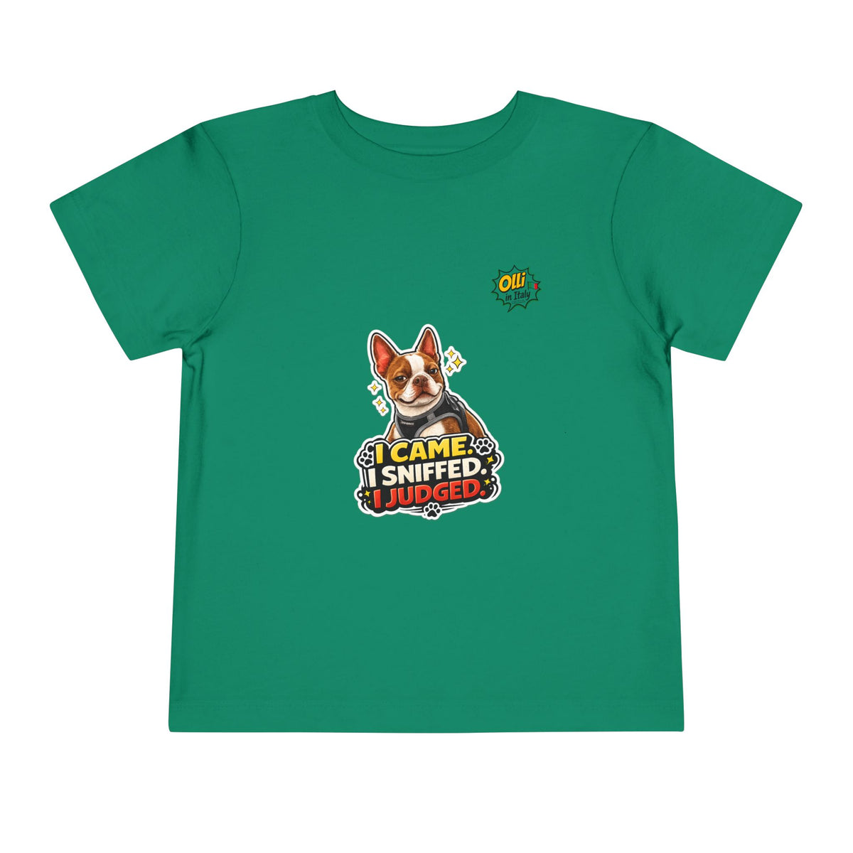 Toddler Boston Terrier Italy Graphic Tee – Soft Cotton