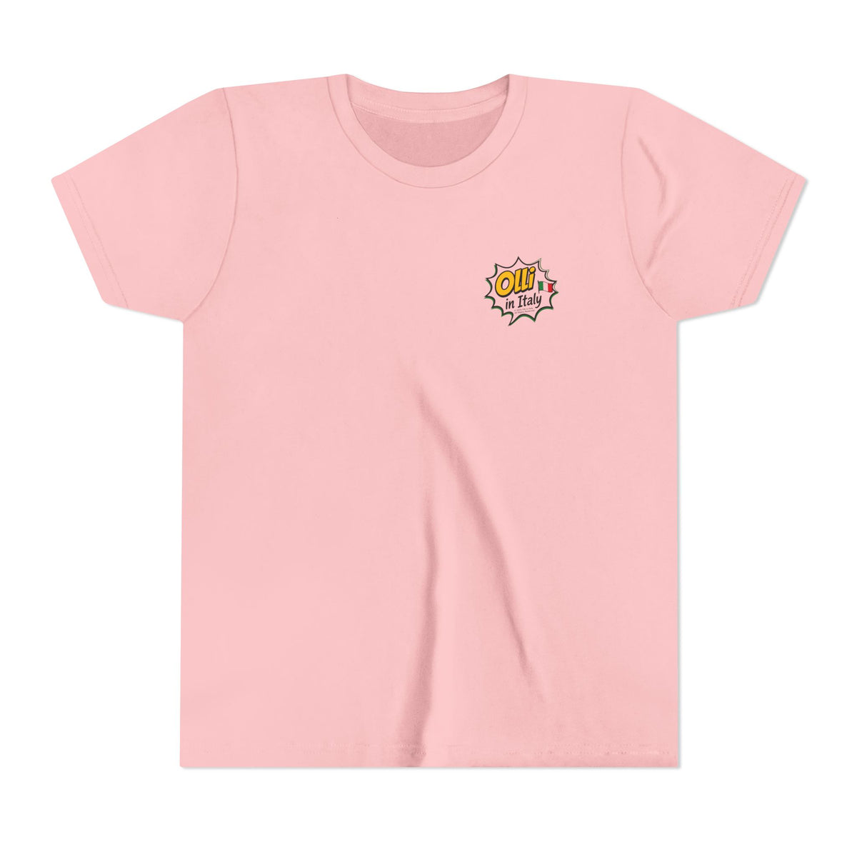 Kids' Pizza Olli the Boston Terrier Tee — "Saved by Grace" Funny Italian Pizza Youth Shirt