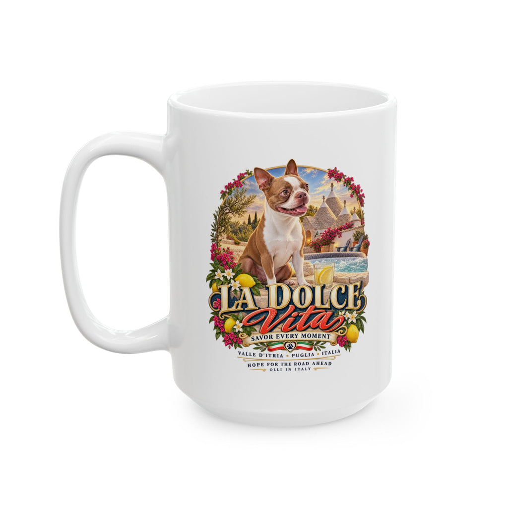 Tropical Beach Ceramic Mug — Vintage Paradise Design (11oz & 15oz)