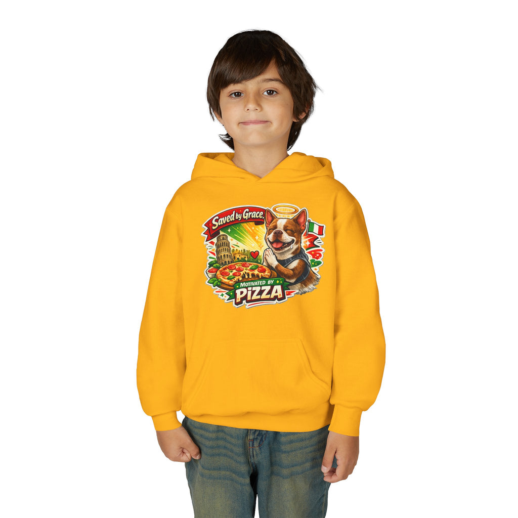 Olli the Boston Terrier Pizza Adventure Hoodie | My Nose Says This Way sweatshirt