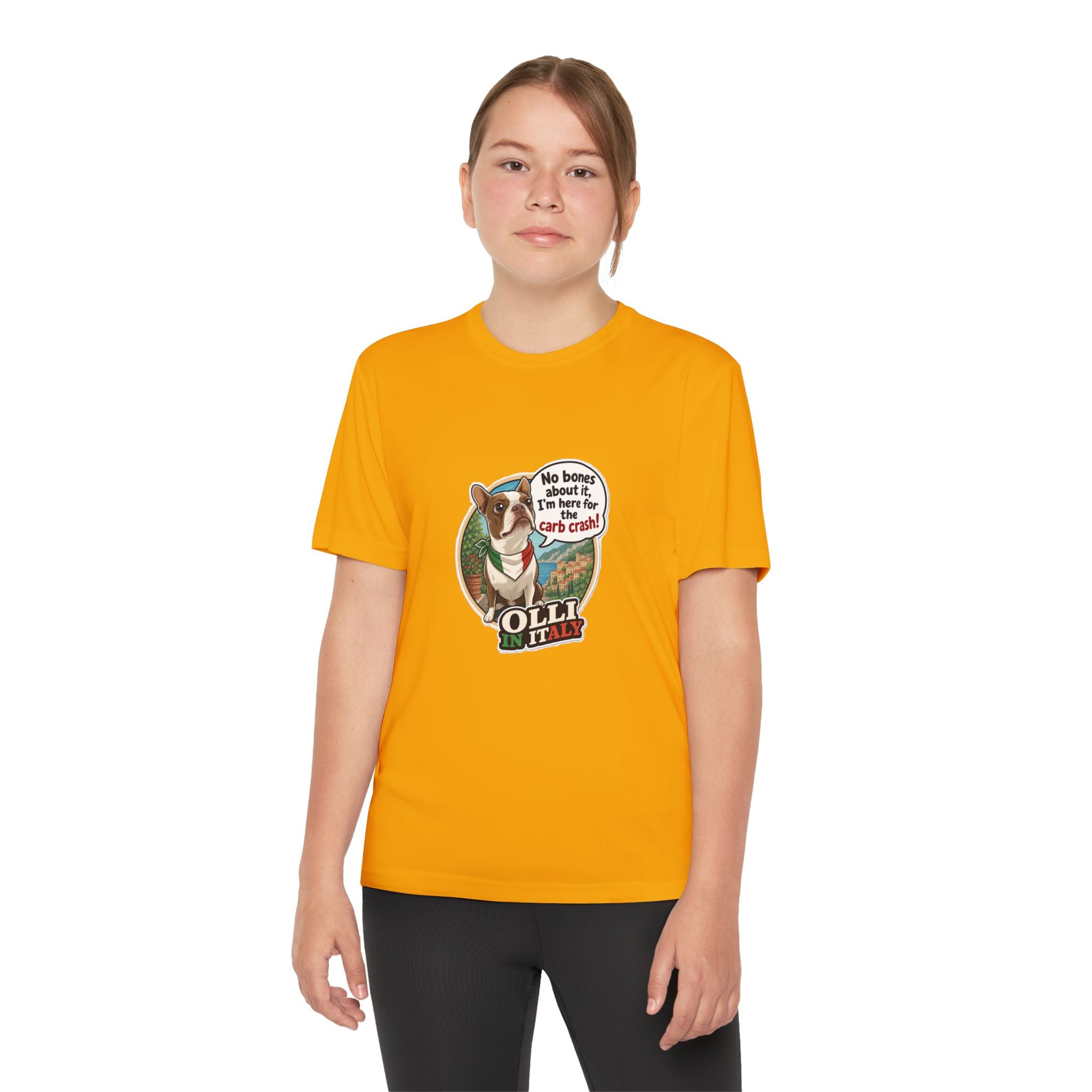 Youth Competitor Tee - 'Ollie the Corgi' Funny Kids Racing Shirt
