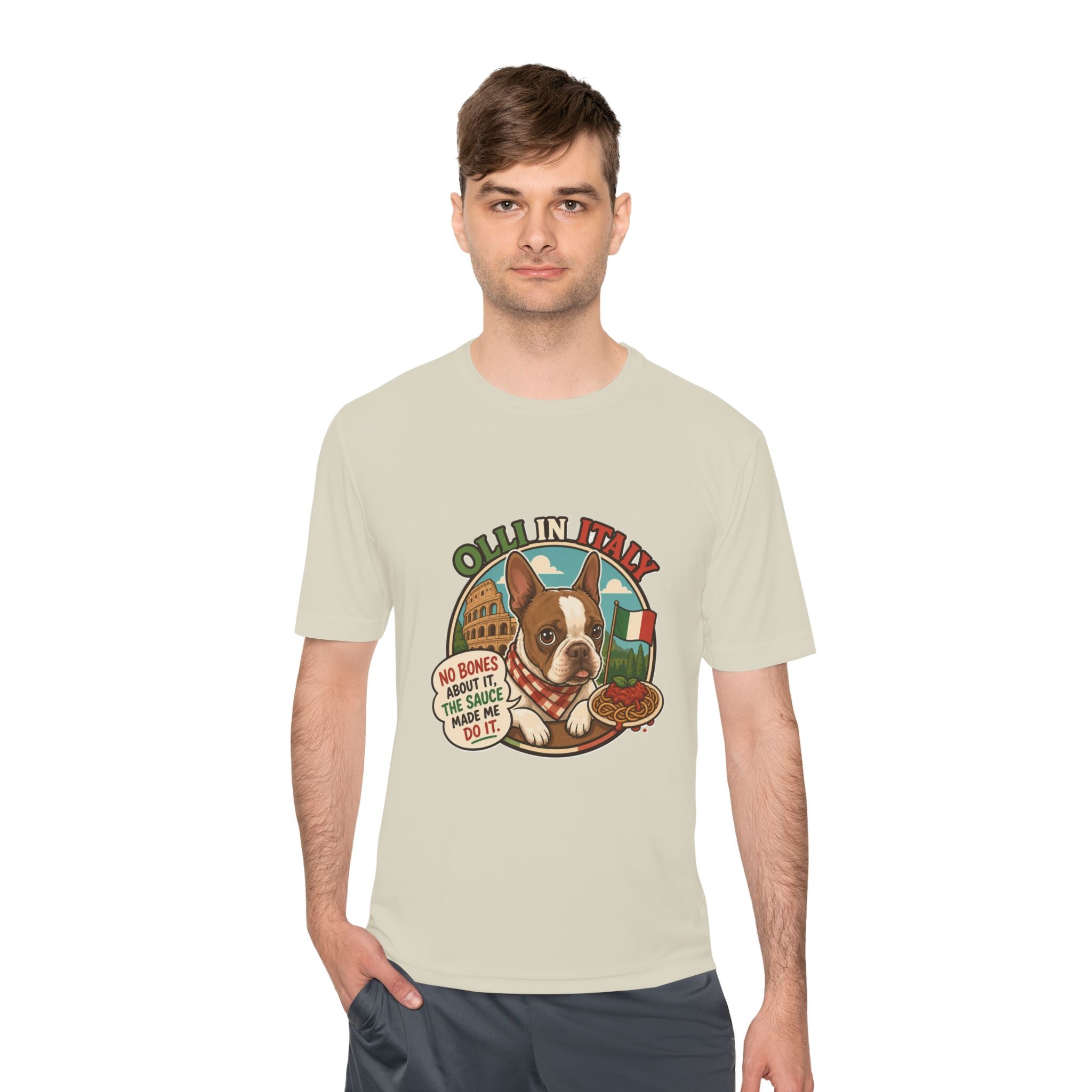 Olli In Italy Boston Terrier Tee | Italian Food Pizza Dog Design