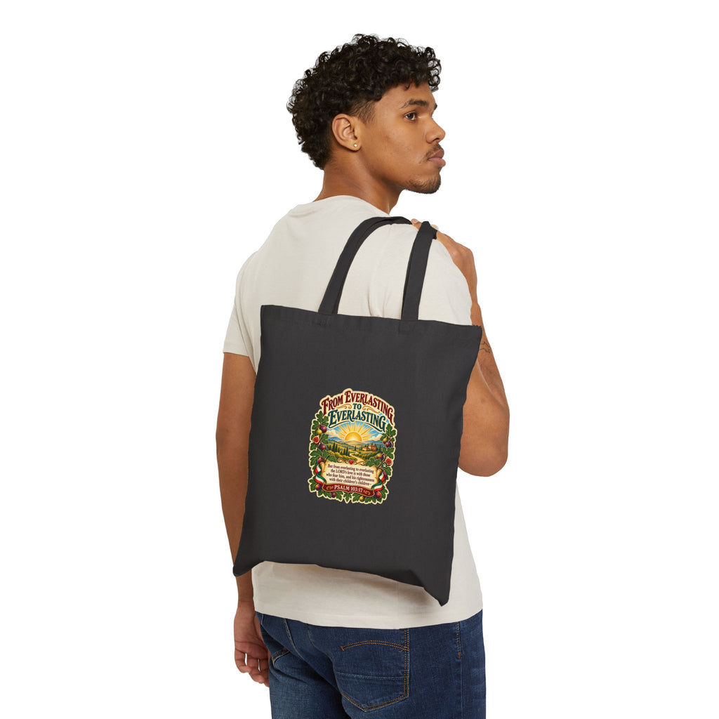 Vintage 'Everlasting' Floral Canvas Tote Bag