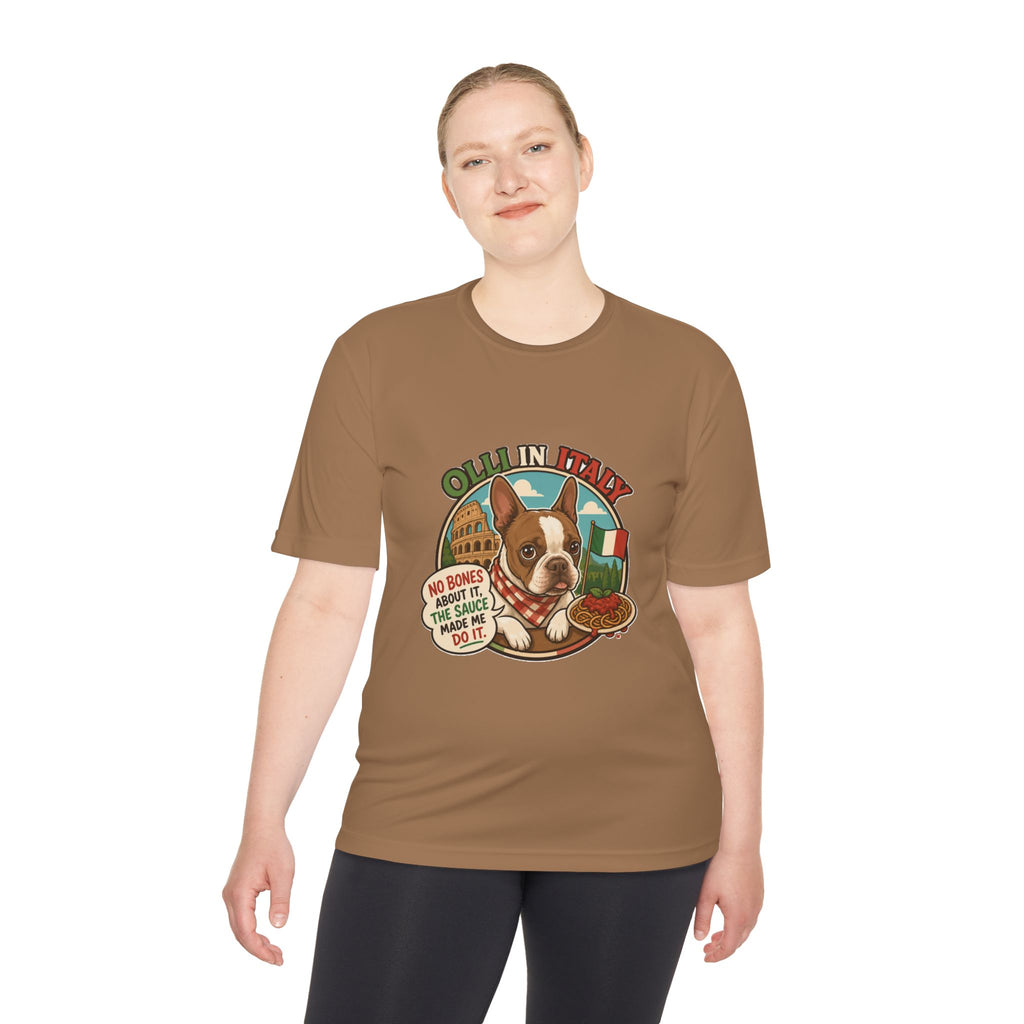 Olli In Italy Boston Terrier Tee | Italian Food Pizza Dog Design