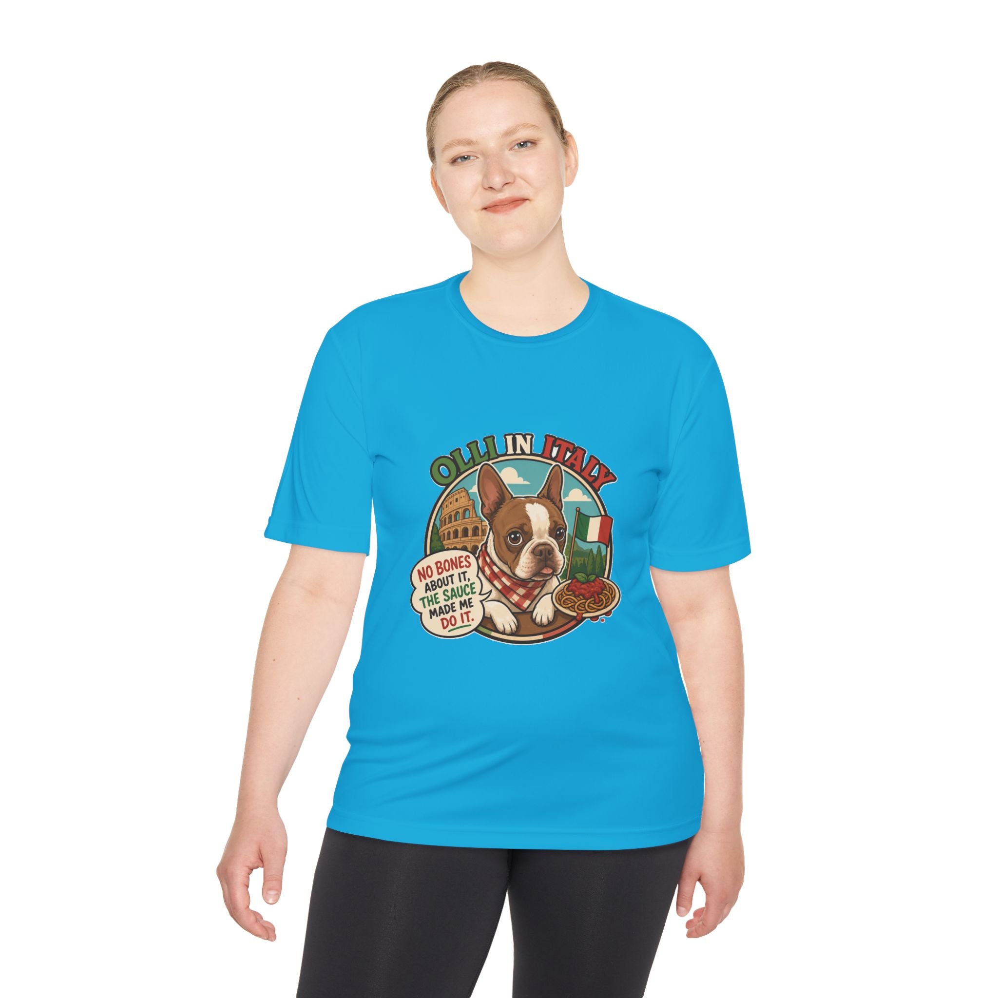 Olli In Italy Boston Terrier Tee | Italian Food Pizza Dog Design