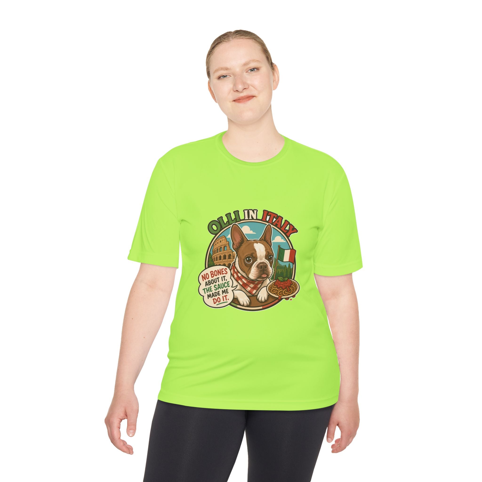 Olli In Italy Boston Terrier Tee | Italian Food Pizza Dog Design